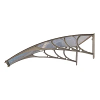 Outsunny 40” Polycarbonate Front Window Door Awning Sunshade Canopy Hollow Sheet UV Protection(m-4)