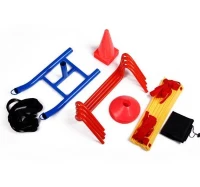 Soozier 23 Piece Speed / Agility Sports Training Bundle with Ladder, Sled, Hurdles, Cones, and Disks(m-1)