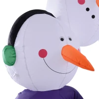 HOMCOM 9’ Outdoor Lawn Inflatable Inflatable Christmas Arch - Smiling Snowmen(m-9)