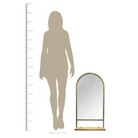Stratton Madeline Mirror with Collapsible Shelf(m-5)
