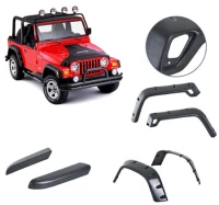 HomCom 6" Fender Flares 6PC Extended Kit for 97-06 Jeep Wrangler TJ ABS Anti-UV(m-1)