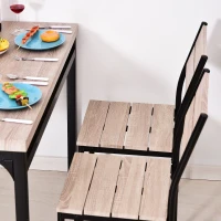 HomCom 5 Piece Dining Table Set Classic Dining Room Table Set with Chairs Kitchen Furniture(m-11)