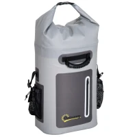 Outsunny 25 Quart Capacity Soft Sided Waterproof Insulated Backpack Cooler Bag - Grey(m-2)