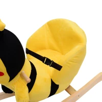 Qaba Kids Plush Rocking Horse-Style Bumble Bee Theme Chair(m-7)