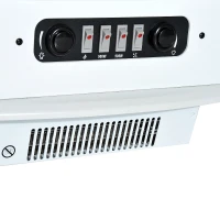 HomCom 20" 1500W Free Standing Electric Wood Stove Fireplace Heater - White(m-8)