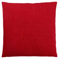 Monarch 18" x 18" Linen Patterned Throw Pillow (1 pc) - Red(m-1)