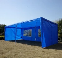 Outsunny 10' x 20'  Outdoor  Gazebo Canopy Party Tent with 4 Removable Sidewalls - Blue(m-6)