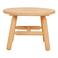 Outsunny Rustic Cabin Style Wooden Round Outdoor Patio End Table(m-5)