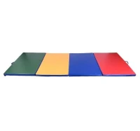 Soozier 6' x 4' PU Leather Folding Gymnastics Tumbling / Martial Arts Mat with Handles(m-1)