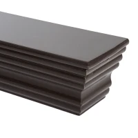 HomCom 24” 2 Piece Modern Floating Shelf Wall Mount Bookshelf - Brown(m-9)