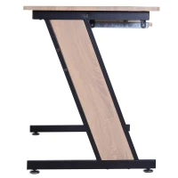 HomCom Computer Desk Wood Top Office Workstation PC Laptop Study Table  with Keyboard Tray(m-6)