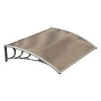 Outsunny 40” Polycarbonate Front Window Door Awning Sunshade Canopy Hollow Sheet UV Protection(m-1)