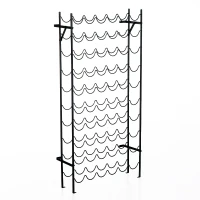 HomCom 60-Bottle Low Profile Wall Mounted Wine Bottle Storage Display Rack(m-5)