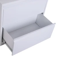 Vinsetto 2 Drawer File Cabinet Metal Storage Chest Home Office - White(m-9)