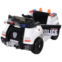 Aosom 6V Electric Ride-On Police Car Vehicle for Kids with Remote Control - Music, Lights and Siren(m-1)