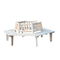Outsunny 6 Seat Garden Fir Tree Wrap Bench(m-6)