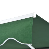 Open Box Outsunny 10' x 8' Exterior Manual Window Awning Sun Rain Shade Cover - Green(m-6)