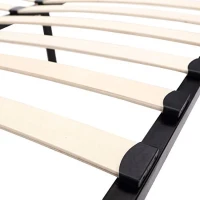 HomCom Full Size Torsion Arched Wood Slat Steel Platform Bed Mattress Frame - Black(m-5)