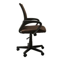 HomCom Adjustable Mesh Mid Back Computer Desk Office Task Chair - Brown(m-4)