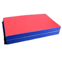 Soozier 6' x 4' PU Leather Folding Gymnastics Tumbling / Martial Arts Mat with Handles(m-4)