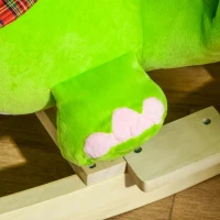 Qaba 2-in-1 Kid Ride on Rolling Rocking Rider Wheeled Plush Dinosaur Toy w/ 1 Song(m-9)