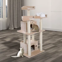 Pawhut 51” Cat Tree Tower - Beige(m-2)