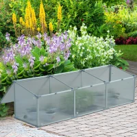 Outsunny 71" Cold Frame Greenhouse Aluminum Vented Mini Greenhouse Kit(m-1)