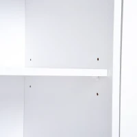 HomCom 57" Wood Storage Cabinet with Doors Two Tone Contemporary Sideboard Buffet Table - White(m-7)