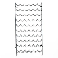 HomCom 60-Bottle Low Profile Wall Mounted Wine Bottle Storage Display Rack(m-4)