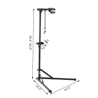 Aosom 61” Adjustable Portable Folding Bike Sport Tuning/ Repair Work Stand Rack- Black(m-3)