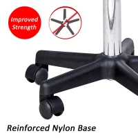 HomCom Ergonomic Adjustable Hydraulic Rolling Swivel Spa Salon Saddle Stool Chair - Black(m-7)