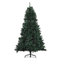 HOMCOM 7.5’ Unlit Spruce Artificial Christmas Tree with Metal Stand   1346Tips(m-1)