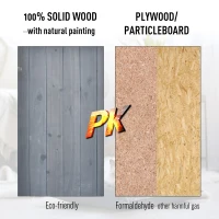 PawHut Solid Wood Cat Condo - Natural Water-Proof Outdoor 2-Floor Pet Shelter(m-8)