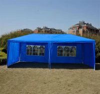 Outsunny 10' x 20'  Outdoor  Gazebo Canopy Party Tent with 4 Removable Sidewalls - Blue(m-5)