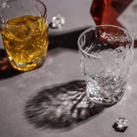 D.M. DESIGN-MASTER Highball Glasses - Stemless Glass for Wine, Martini, Champagne, Beer, Cocktail - No Lead Premium Hand-Blown Crystal Glass, 14.8 oz. - Set of 2(m-8)