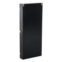 HomCom Wall Mounted Lockable Guitar Security Shadow Box Display Case - Black(m-6)