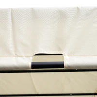 Outsunny 10’ x 12’ Steel Fabric Retractable Pergola Canopy Shade Kit - Cream White(m-8)