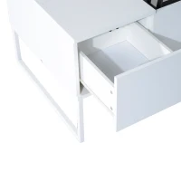 HomCom 43" Modern Lift Top Coffee Table with Hidden Storage - Matte White(m-8)