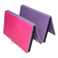 Soozier 10' x 4' x 2' PU Leather Folding Gymnastics Tumbling /Martial Arts Mat - Blue/Purple/Green/Pink(m-3)