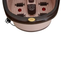 Soozier 9 Liter Bubbling Heated Manual Dual Foot Massager Bath With Timer(m-9)