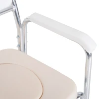 HomCom Personal Mobility Durable Waterproof Shower Accessible Transport Commode Medical Rolling Chair(m-10)