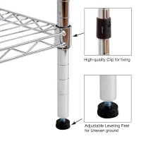 HomCom 47" Bakers Rack Organizer Kitchen Prep Station with Cutting Board(m-5)
