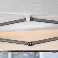 Outsunny 10' x 20' Pop Up Canopy Tent with Netting, Heavy Duty Large Party Tent, Instant Sun Shelter, with Carry Bag, for Backyard Garden Patio, Beige(m-8)