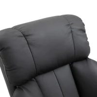 HOMCOM Heated Massage Recliner Sofa Modern Swivel Executive Chair with Ottoman and Leather-Wrapped Base - Black(m-7)