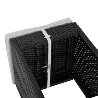 Outsunny 7 Piece Outdoor Patio Rattan Wicker Bar Stool Dining Table Set(m-10)