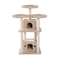 Pawhut 51” Cat Tree Tower - Beige(m-5)