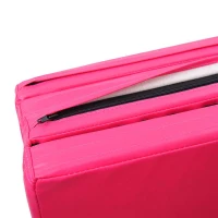 Soozier 10' x 4' x 2" PU Leather Folding Gymnastics Tumbling / Martial Arts Mat with Handles - Pink(m-10)