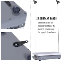 Soozier Fitness Standing Vibration Platform Machine with Resistance Bands(m-10)