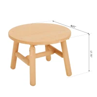 Outsunny Rustic Cabin Style Wooden Round Outdoor Patio End Table(m-3)