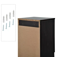 HomCom 53" Modern Wall Mounted Storage Cabinet Cupboard - Dark Coffee Woodgrain(m-6)